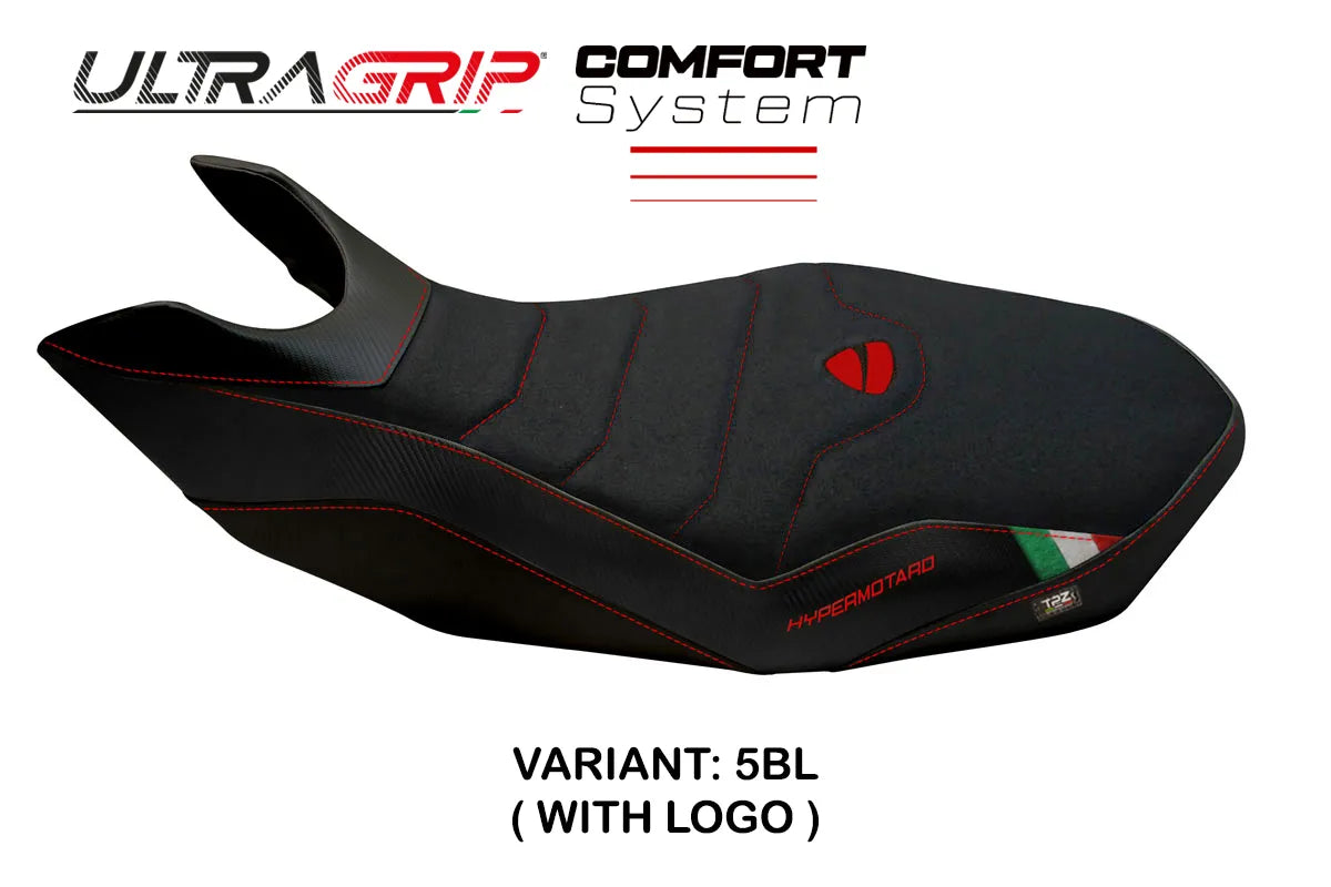 Seat cover compatible - Ducati Hypermotard 796 / 1100 / 1100 EVO 2007 - 2012 - mod Medea 2 Comfort System