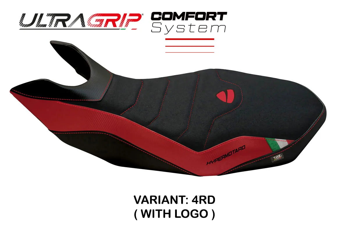 Seat cover compatible - Ducati Hypermotard 796 / 1100 / 1100 EVO 2007 - 2012 - mod Medea 2 Comfort System
