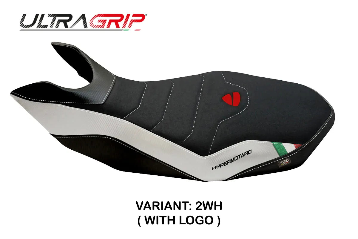 Seat cover compatible - Ducati Hypermotard 796 / 1100 / 1100 EVO 2007 - 2012 - mod Ribe 2 Ultragrip