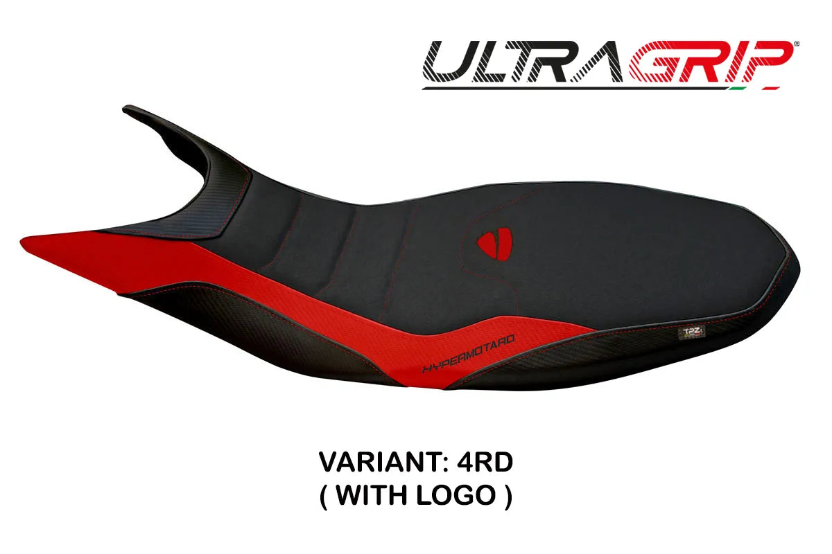 Seat cover compatible - Ducati Hypermotard 821 / 939 2013 - 2018 - mod Megara 1 Ultragrip