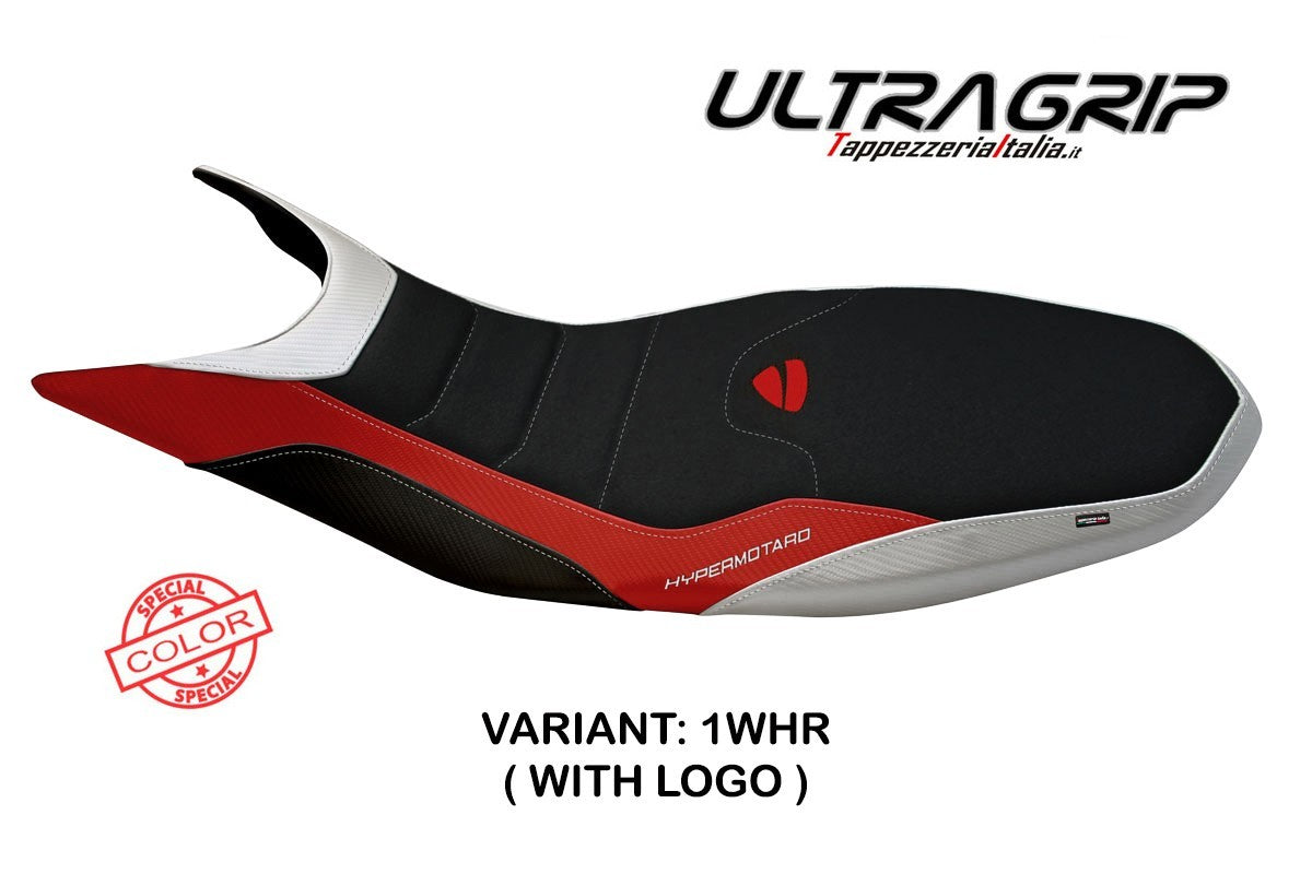 Seat cover compatible - Ducati Hypermotard 821 / 939 2013 - 2018 - mod Megara Special Color Ultragrip