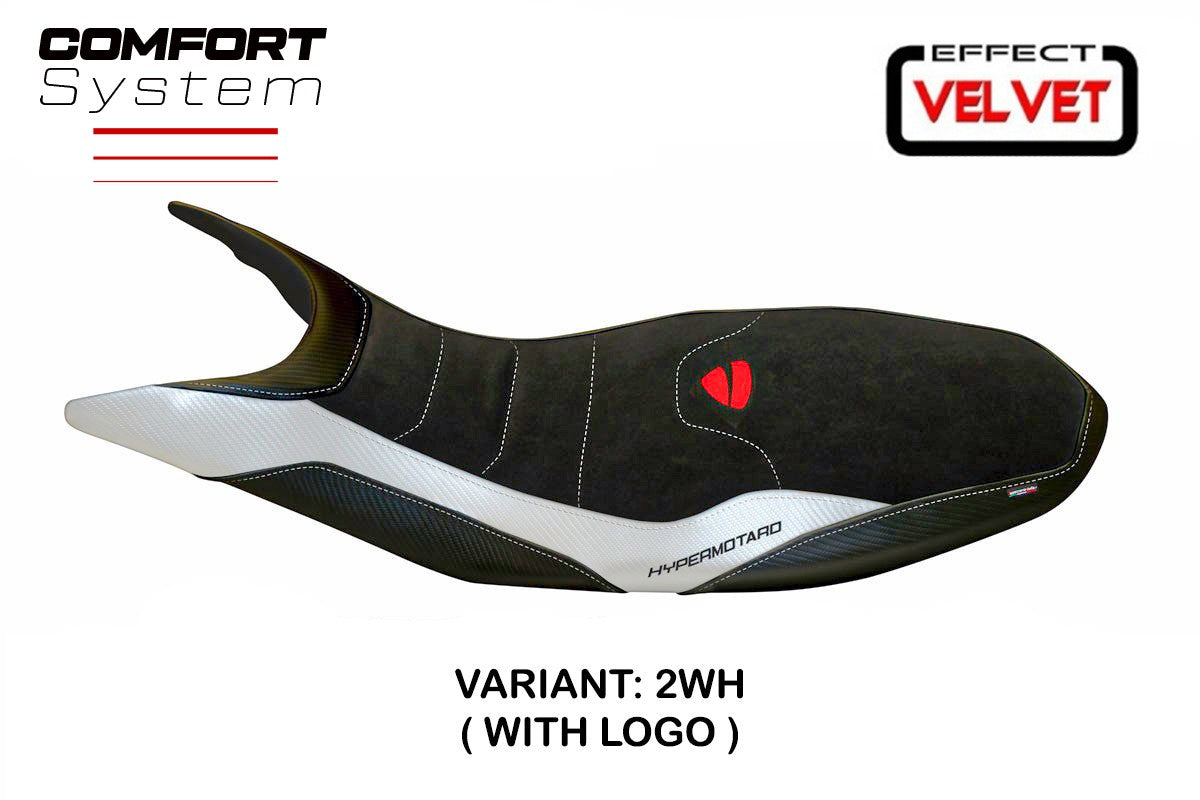 Seat cover compatible - Ducati Hypermotard 821 / 939 2013 - 2018 - mod Varna 1 Velvet Comfort System