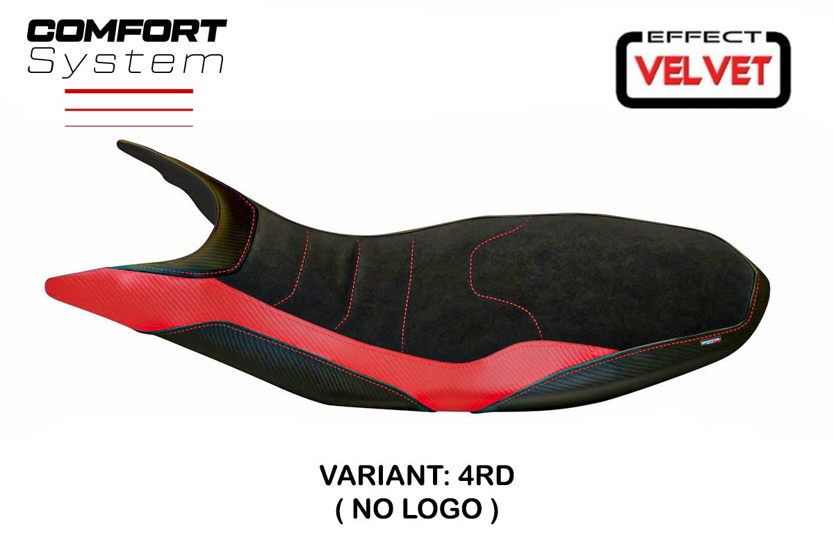 Seat cover compatible - Ducati Hypermotard 821 / 939 2013 - 2018 - mod Varna 1 Velvet Comfort System