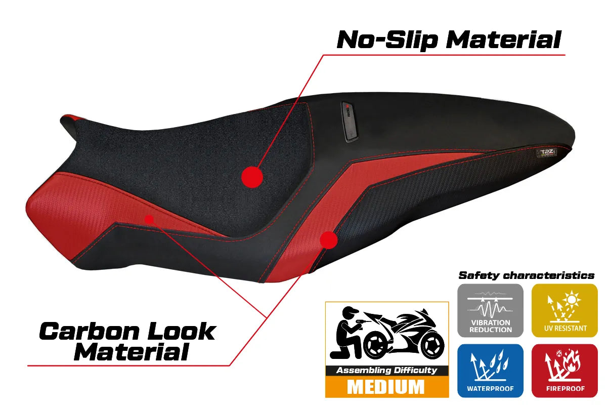 Seat cover compatible - Ducati Monster 1200 R 2016 - 2019 - mod Toledo 3 Ultragrip