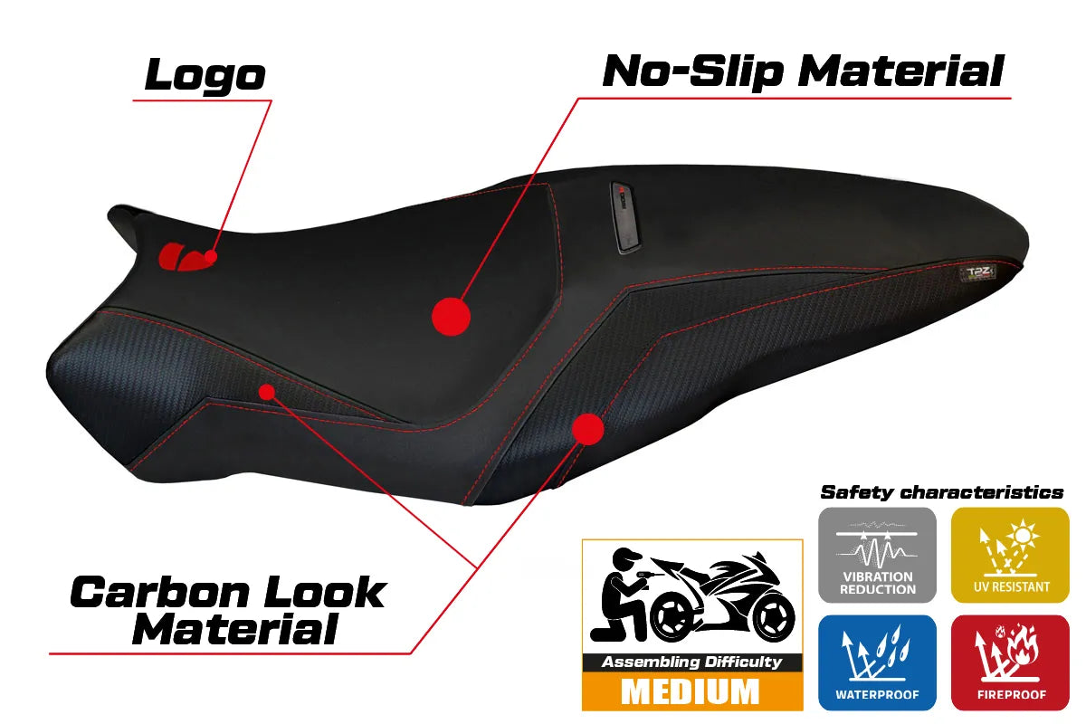 Seat cover compatible - Ducati Monster 1200 R 2016 - 2019 - mod Toledo 3
