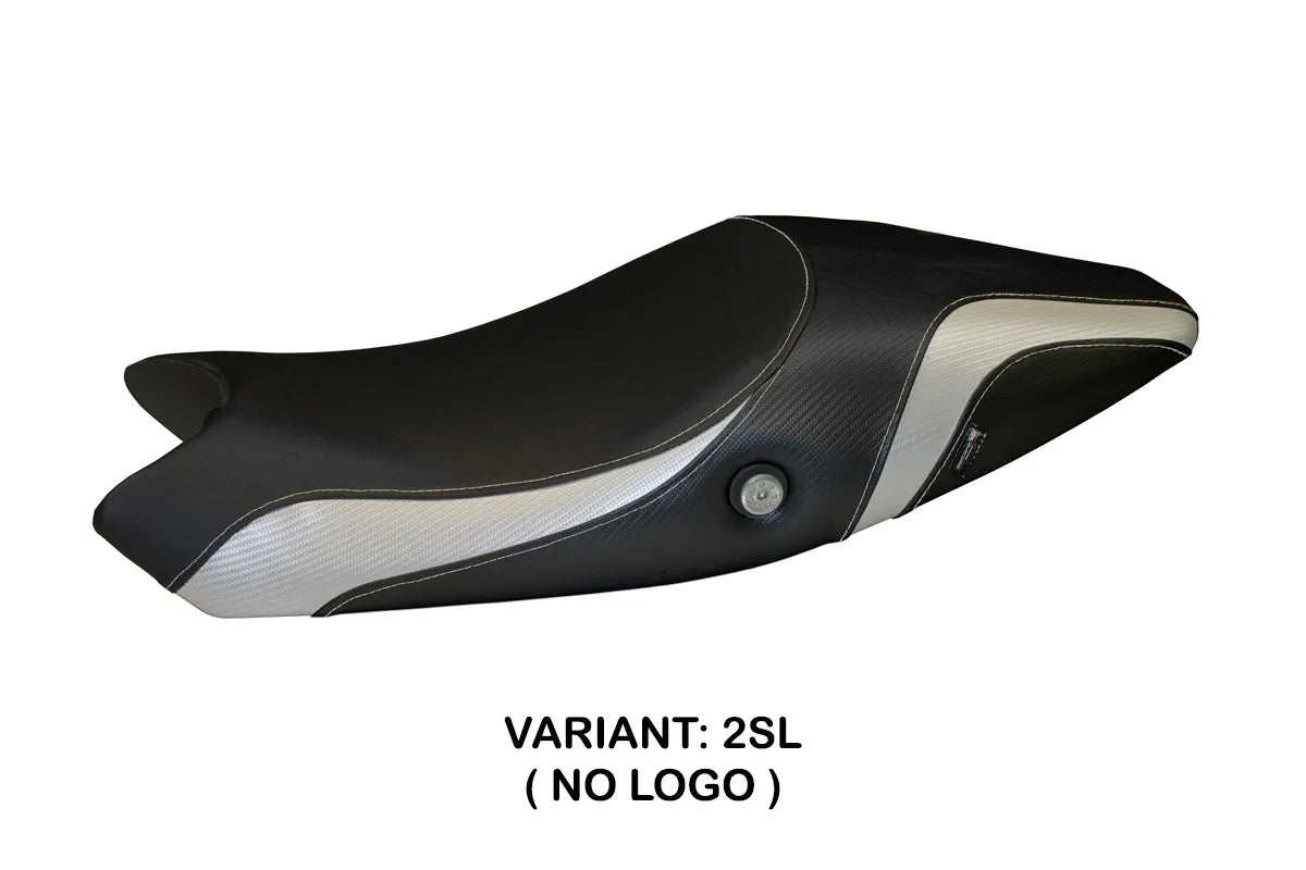 Seat cover compatible - Ducati Monster 696 / 796 2008 - 2014 - mod Logos Carbon Colat