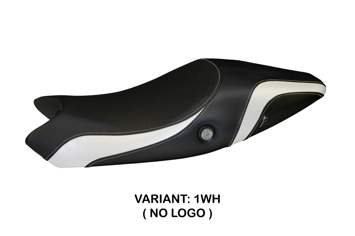 Seat cover compatible - Ducati Monster 696 / 796 2008 - 2014 - mod Logos Carbon Colat