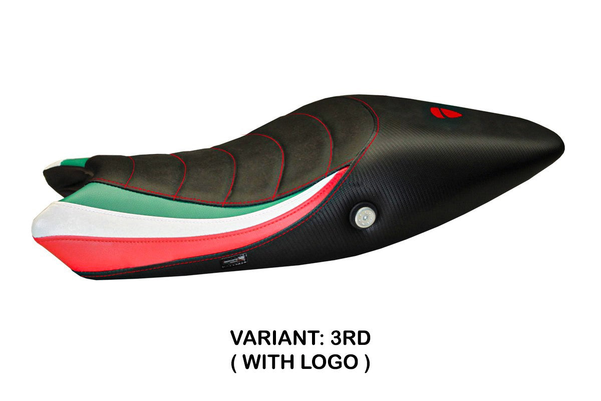 Seat cover compatible - Ducati Monster 696/796 2008 - 2014 - mod Tricolat Total Black