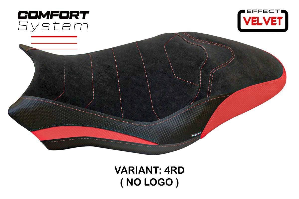 Seat cover compatible - Ducati Monster 797 2017 - 2020 - mod Ovada 1 Velvet Comfort System