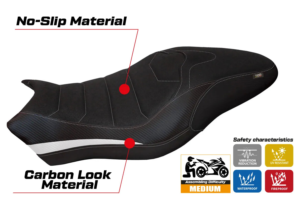 Seat cover compatible - Ducati Monster 797 2017 - 2020 - mod Piombino 2 Ultragrip