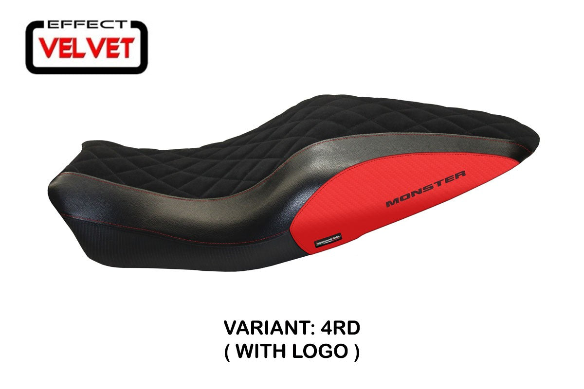 Seat cover compatible - Ducati Monster 821 / 1200 2014 - 2016 - mod Andorra Velvet