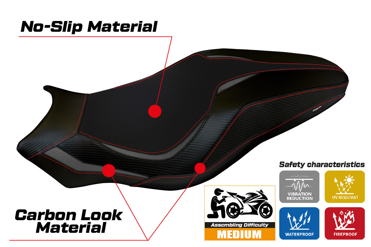 Seat cover compatible - Ducati Monster 821 / 1200 2017 - 2020 - mod Lipsia 1