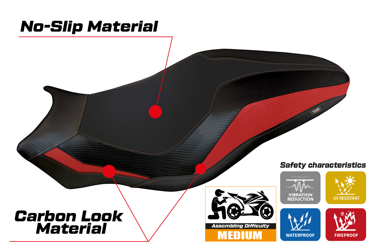 Seat cover compatible - Ducati Monster 821 / 1200 2017 - 2020 - mod Lipsia 3