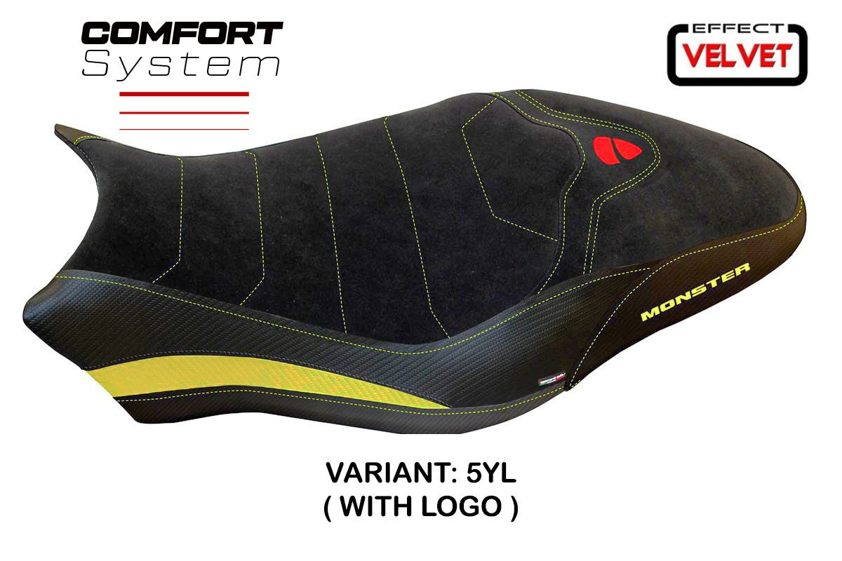 Seat cover compatible - Ducati Monster 821 / 1200 2017 - 2020 - mod Ovada 2 Velvet Comfort System