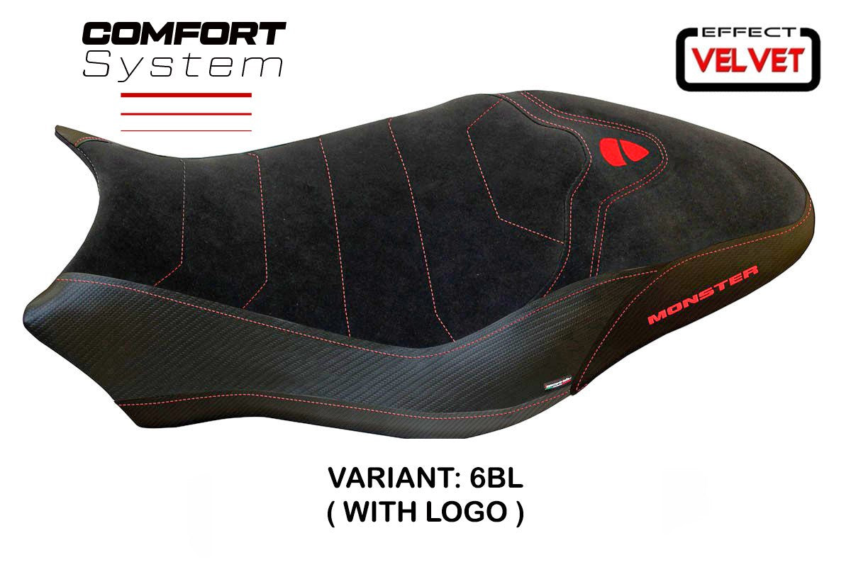 Seat cover compatible - Ducati Monster 821 / 1200 2017 - 2020 - mod Ovada 2 Velvet Comfort System