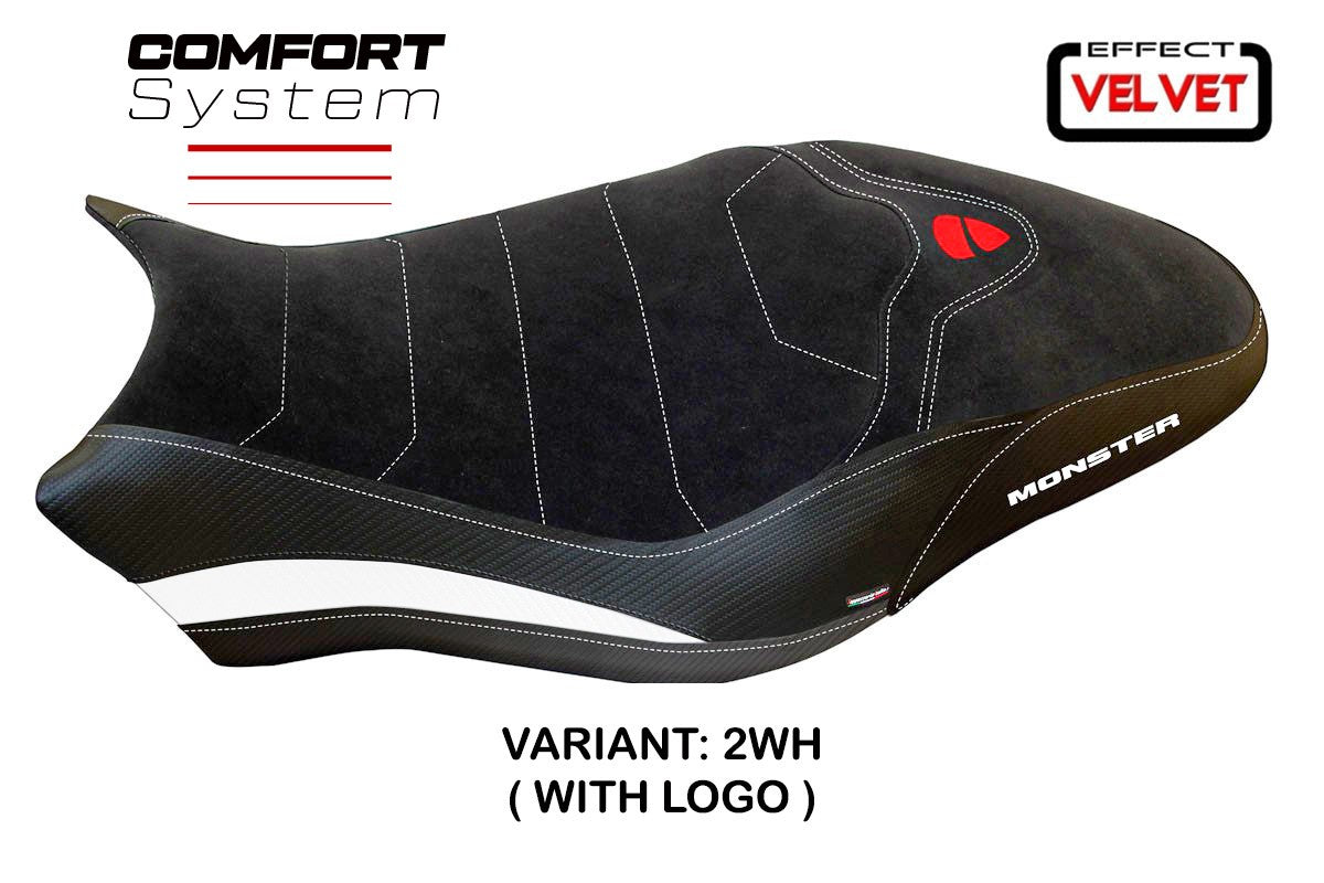 Seat cover compatible - Ducati Monster 821 / 1200 2017 - 2020 - mod Ovada 2 Velvet Comfort System
