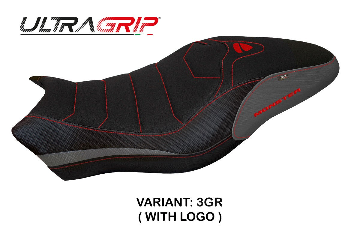 Seat cover compatible - Ducati Monster 821 / 1200 2017 - 2020 - mod Piombino 1 Ultragrip