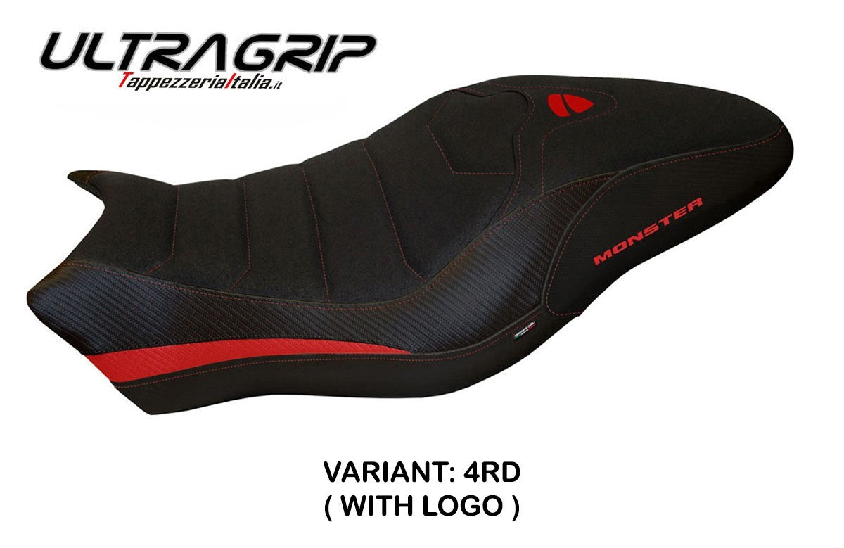 Seat cover compatible - Ducati Monster 821 / 1200 2017 - 2020 - mod Piombino 2 Ultragrip