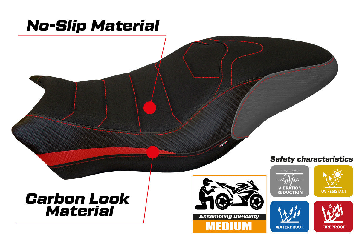 Seat cover compatible - Ducati Monster 821 / 1200 2017 - 2020 - mod Piombino Special Color Ultragrip