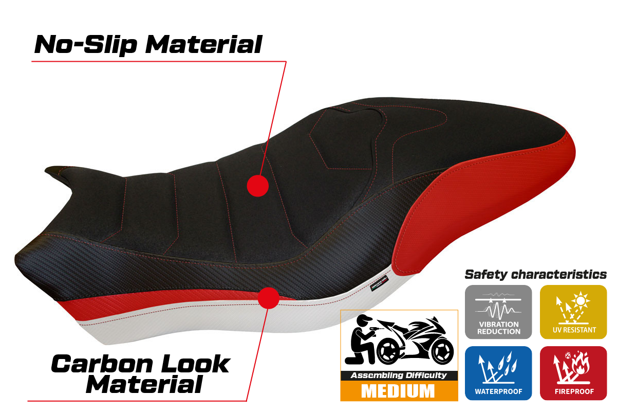 Seat cover compatible - Ducati Monster 821 / 1200 2017 - 2020 - mod Piombino Special Color Ultragrip