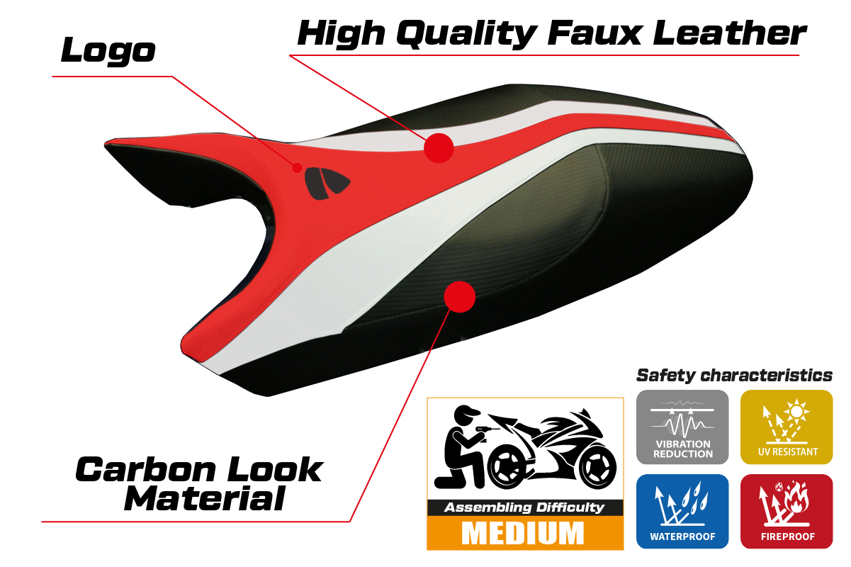Seat cover compatible - Ducati Monster 1994 - 2007 - mod Freccia