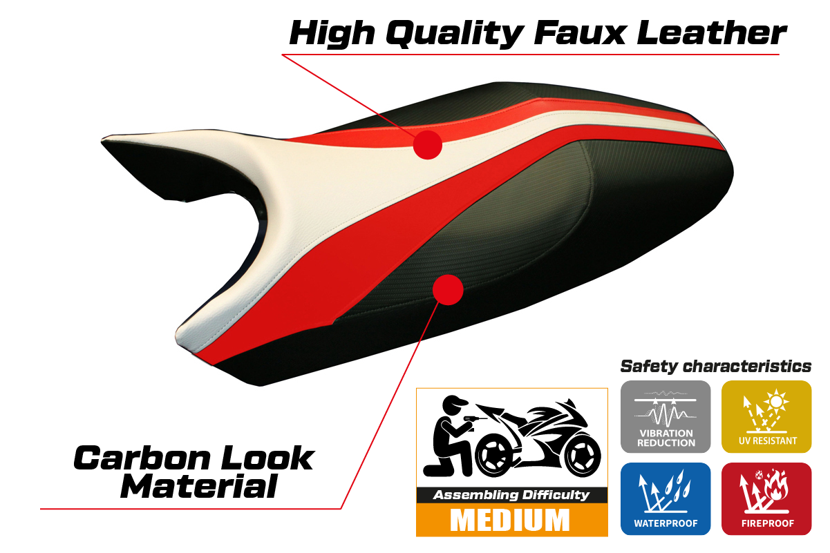 Seat cover compatible - Ducati Monster 1994 - 2007 - mod Freccia