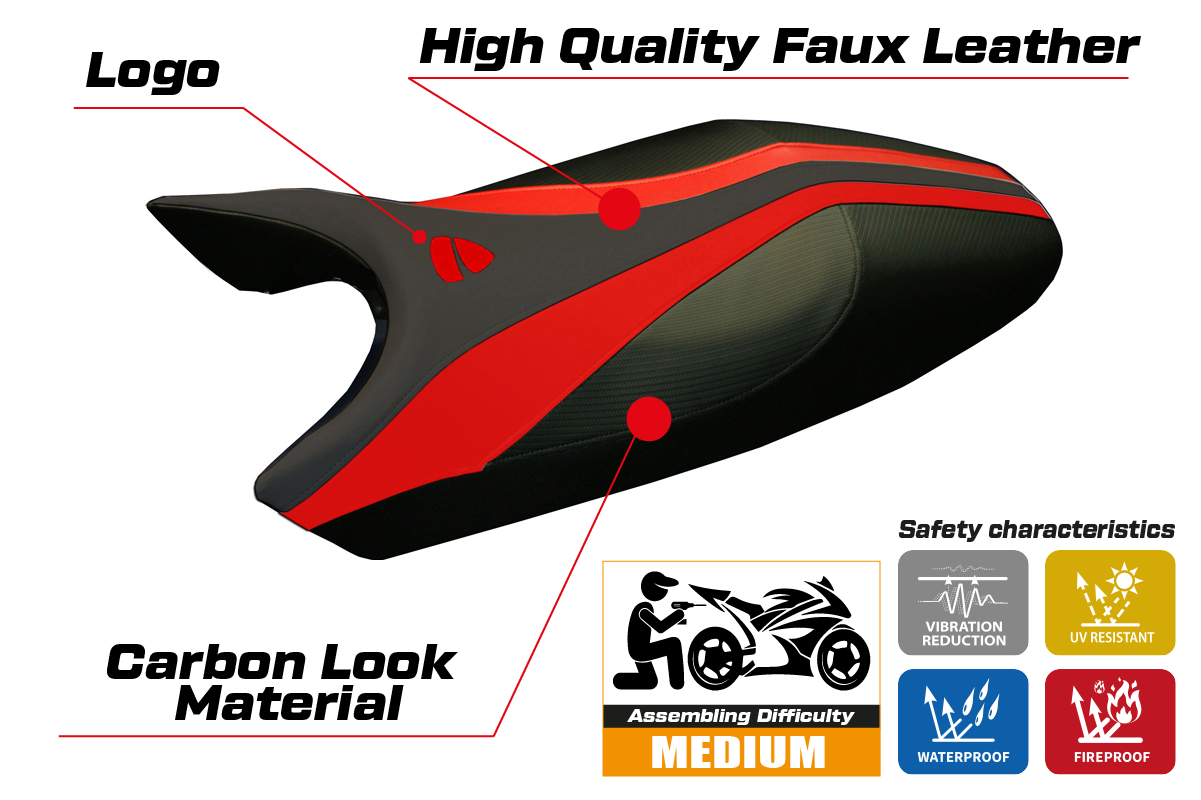 Seat cover compatible - Ducati Monster 1994 - 2007 - mod Freccia
