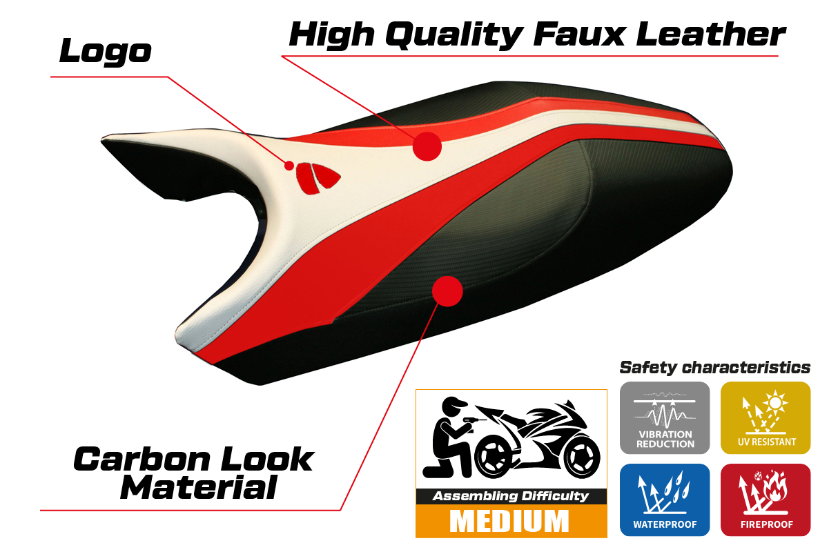 Seat cover compatible - Ducati Monster 1994 - 2007 - mod Freccia