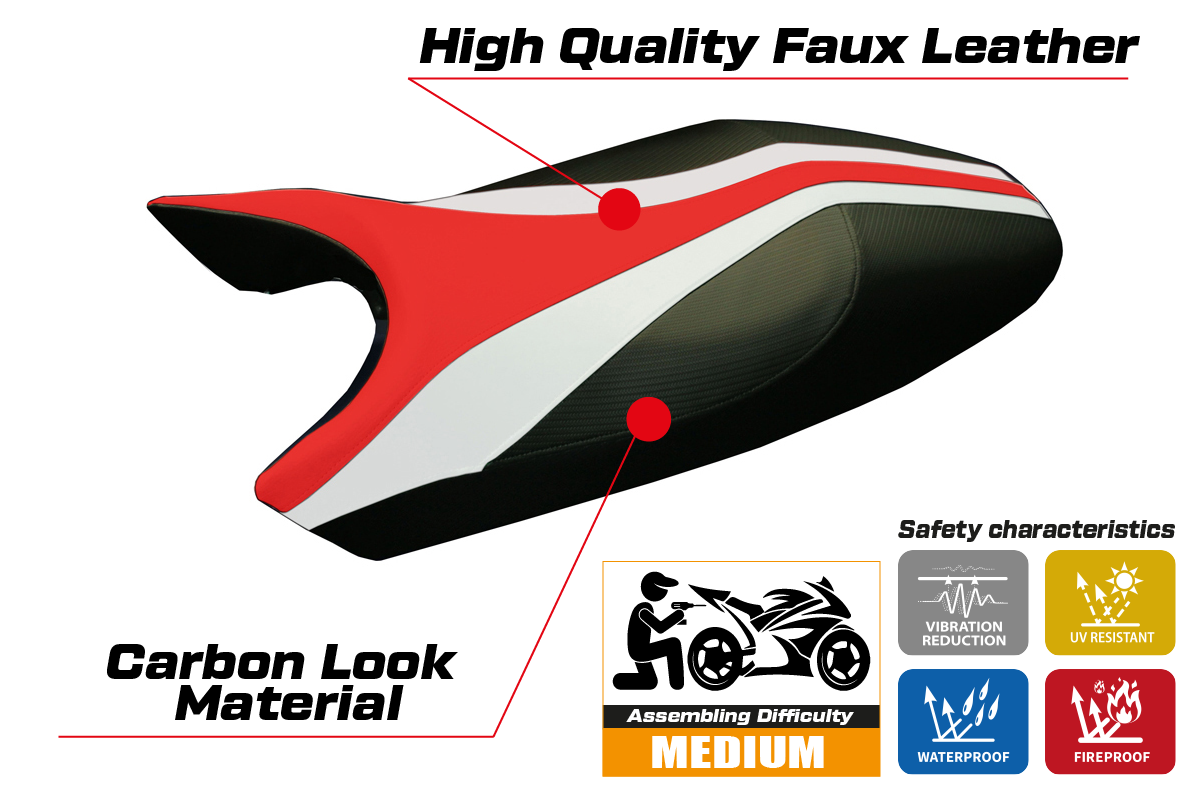 Seat cover compatible - Ducati Monster 1994 - 2007 - mod Freccia