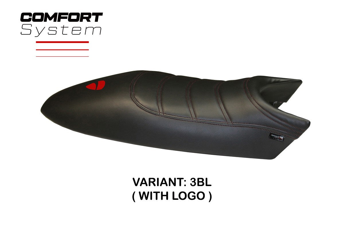 Seat cover compatible - Ducati Monster 1994 - 2007 - mod Total Black Comfort System