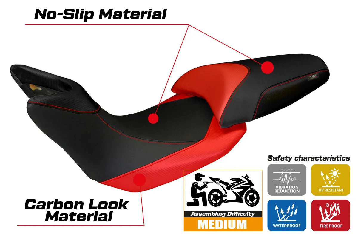 Seat cover compatible - Ducati Multistrada 1200 2010 - 2011 - mod Noto 3