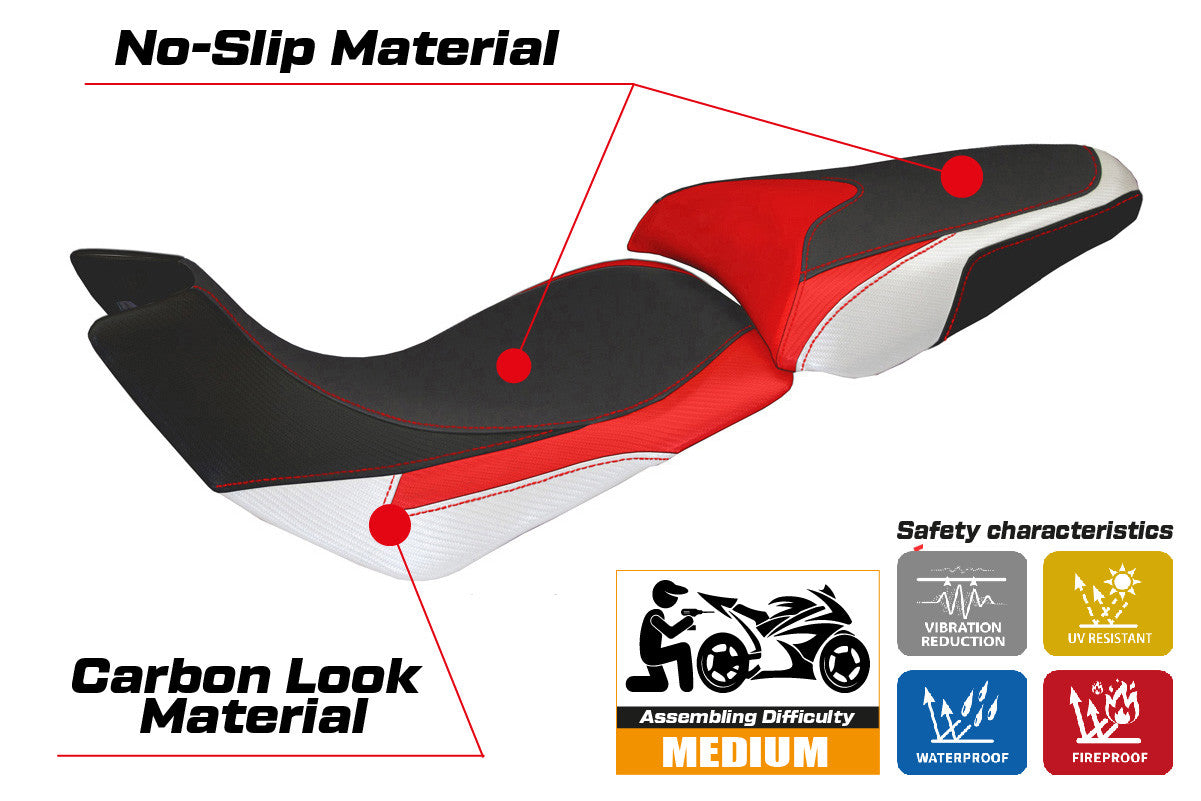 Seat cover compatible - Ducati Multistrada 1200 2012 - 2014 - mod Trinacria Special Color