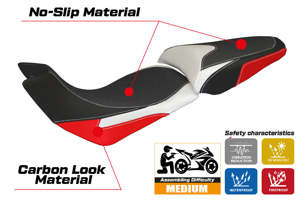 Seat cover compatible - Ducati Multistrada 1200 2012 - 2014 - mod Trinacria Special Color