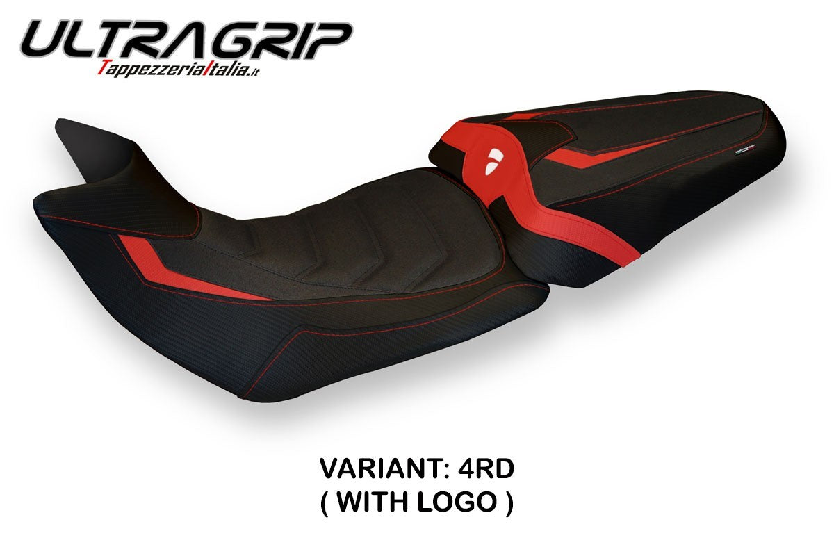 Seat cover compatible - Ducati Multistrada 1200 / 1260 2015 - 2020 - mod Bobbio 2 Ultragrip
