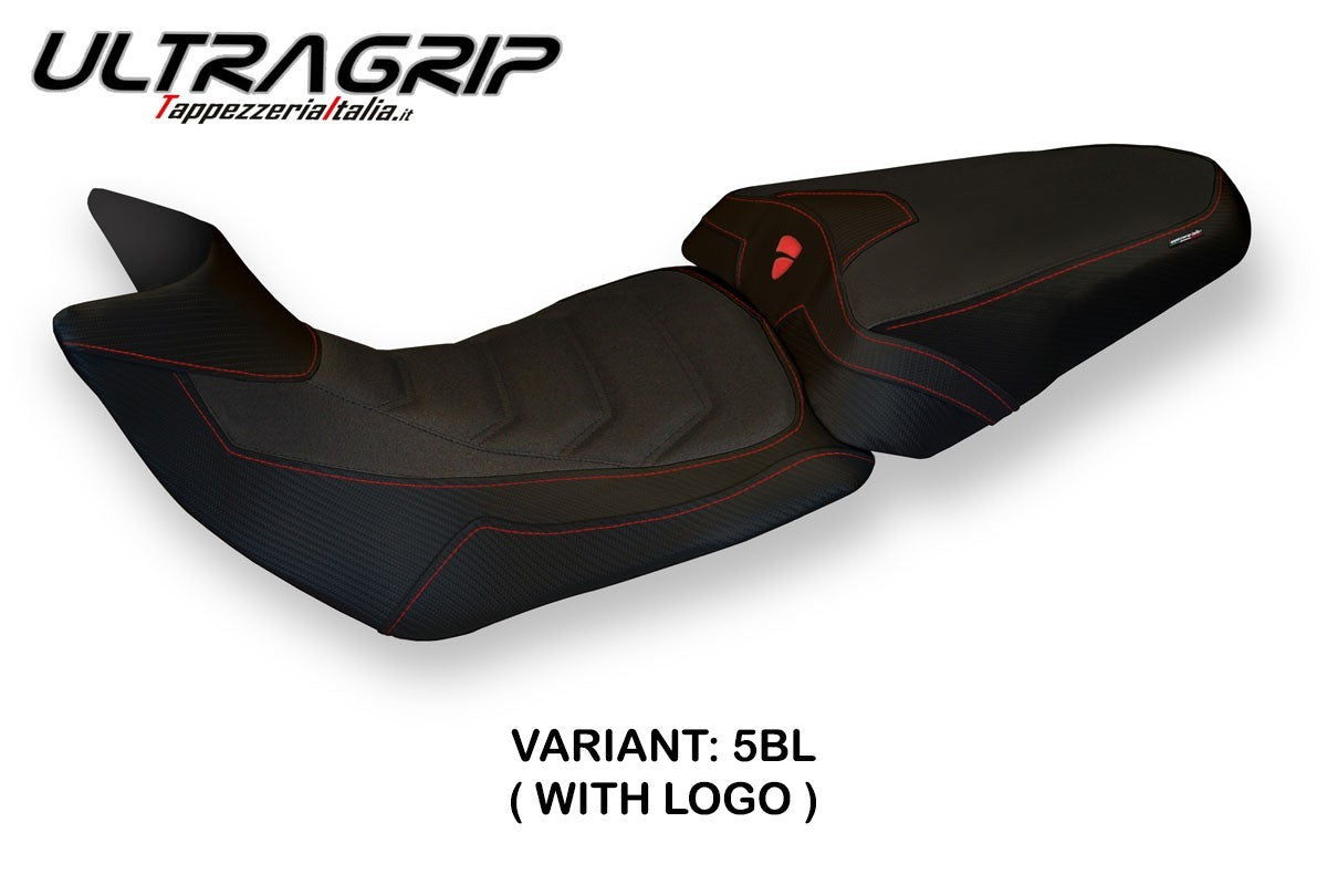 Seat cover compatible - Ducati Multistrada 1200 / 1260 2015 - 2020 - mod Bobbio 2 Ultragrip