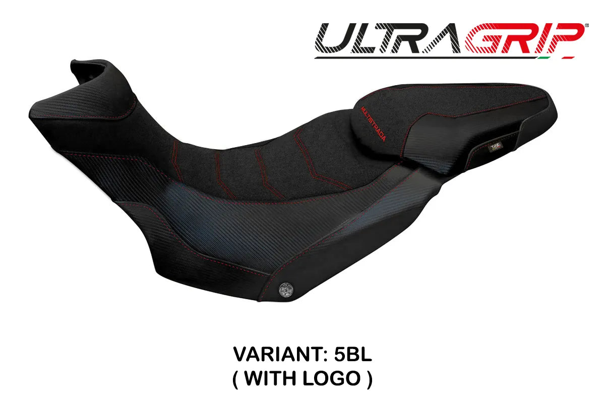 Seat cover compatible - Ducati Multistrada 1200 / 1260 Enduro 2016 - 2021 - mod Lux 2 Ultragrip