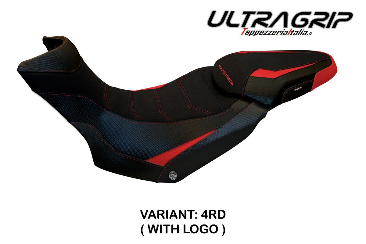 Seat cover compatible - Ducati Multistrada 1200 / 1260 Enduro 2016 - 2021 - mod Lux 2 Ultragrip