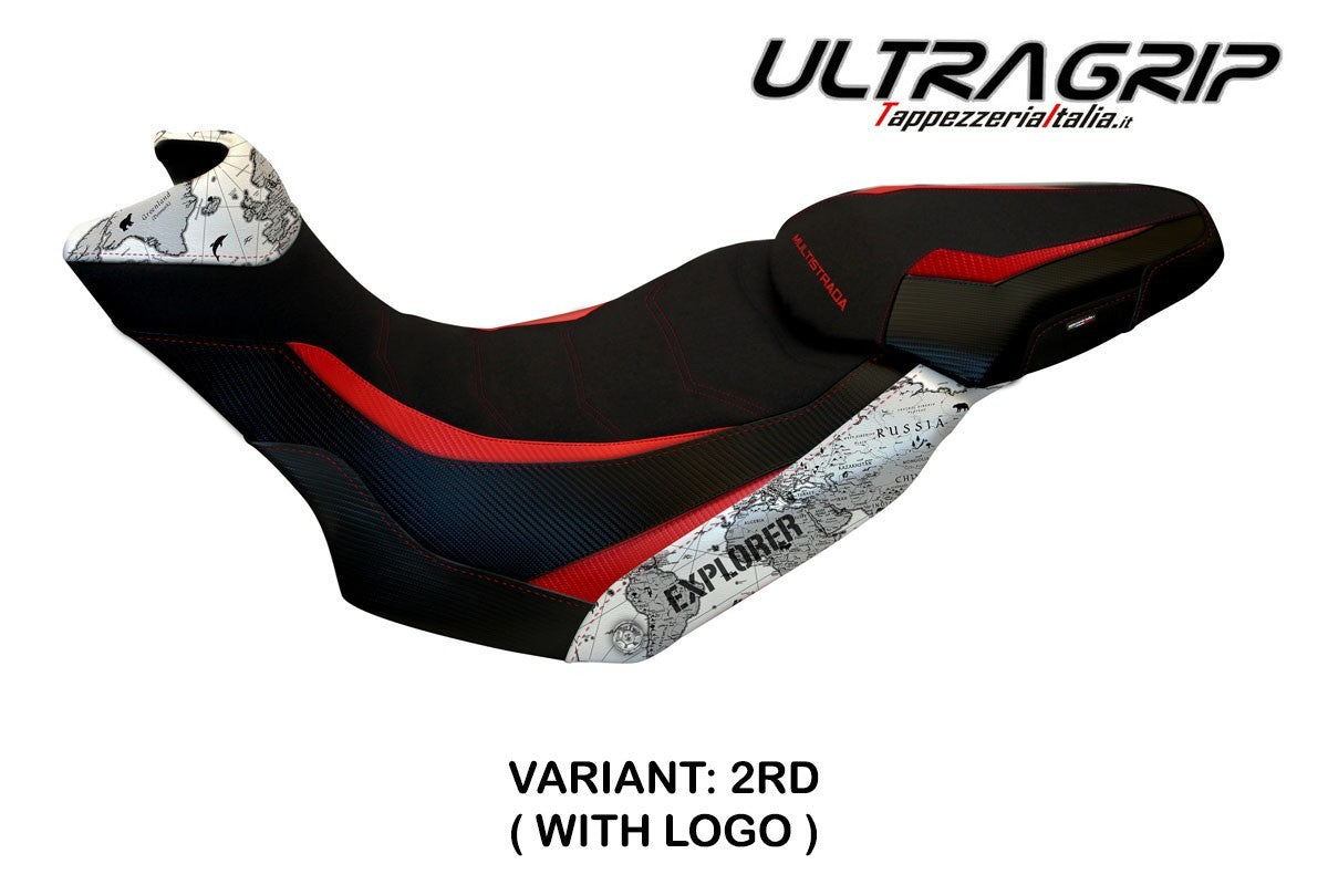 Seat cover compatible - Ducati Multistrada 1200 / 1260 Enduro 2016 - 2021 - mod Lux Mps Ultragrip