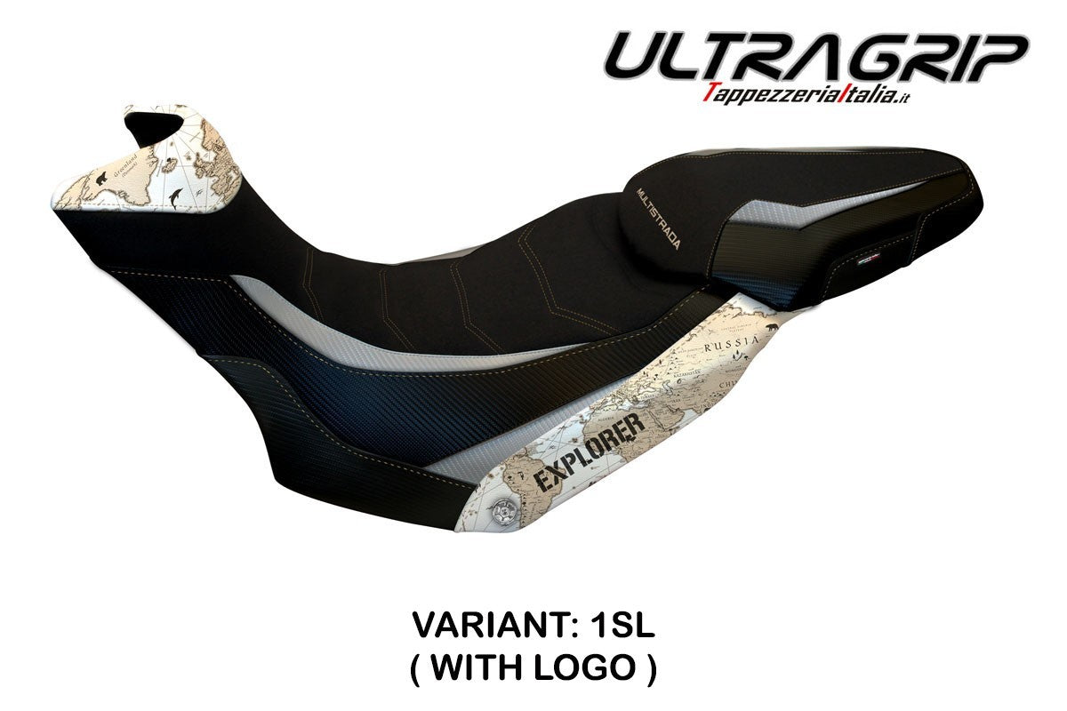 Seat cover compatible - Ducati Multistrada 1200 / 1260 Enduro 2016 - 2021 - mod Lux Mps Ultragrip
