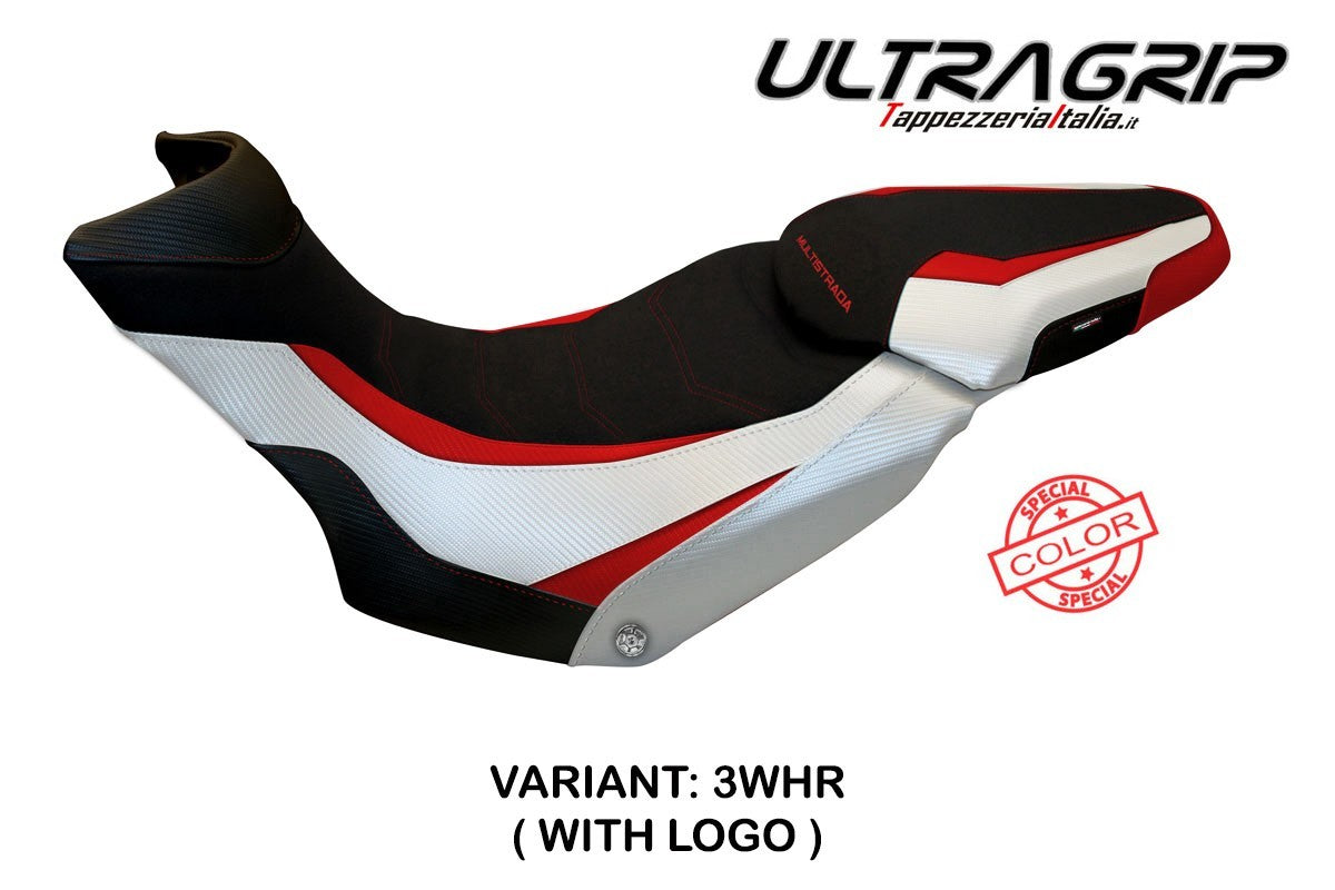 Seat cover compatible - Ducati Multistrada 1200 / 1260 Enduro 2016 - 2021 - mod Lux Special Color Ultragrip