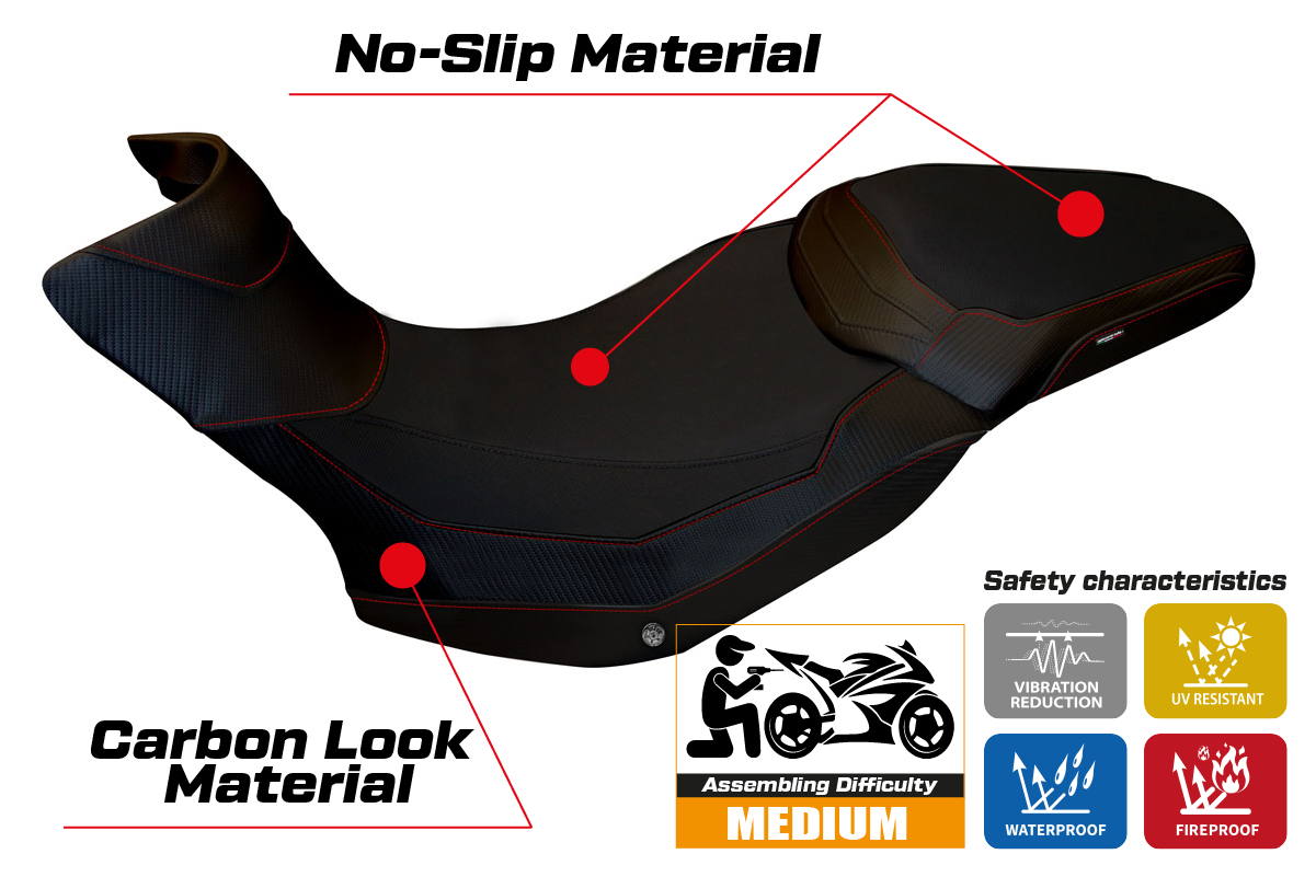 Seat cover compatible - Ducati Multistrada 1200 / 1260 ENDURO 2016 - 2021 - mod Zac 1