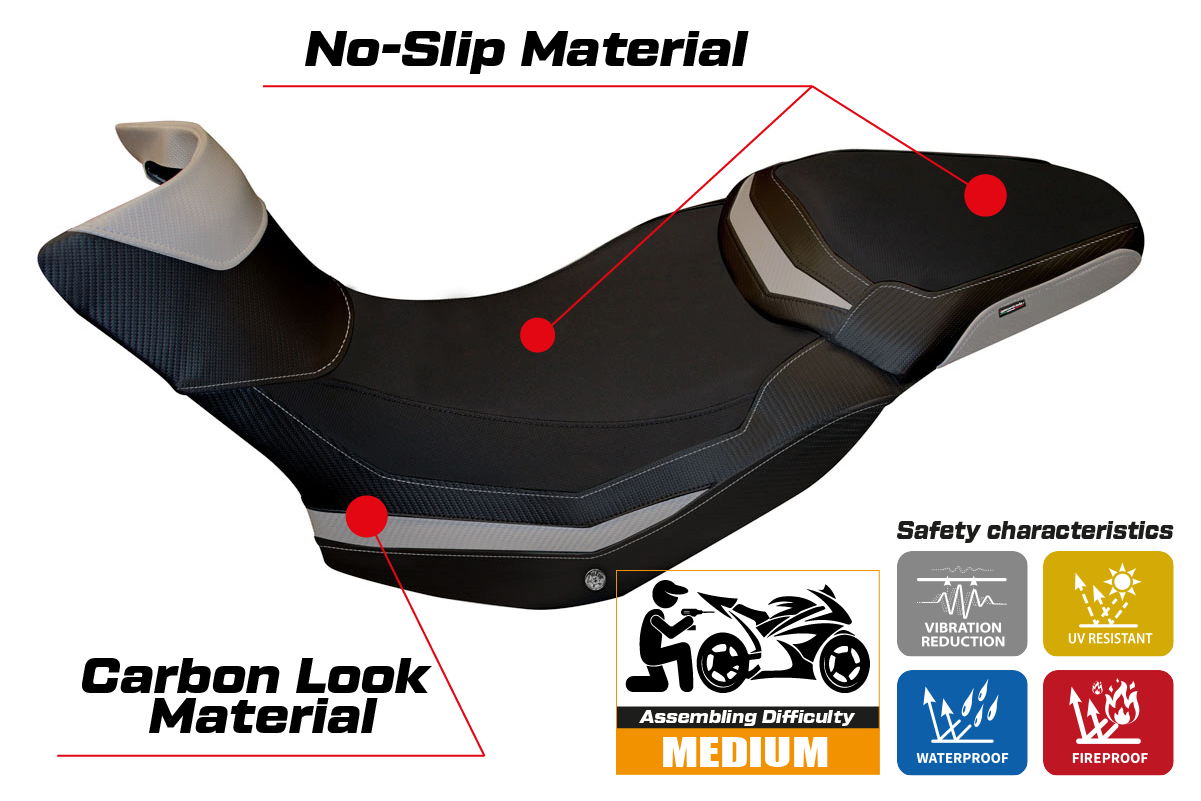 Seat cover compatible - Ducati Multistrada 1200 / 1260 ENDURO 2016 - 2021 - mod Zac 1