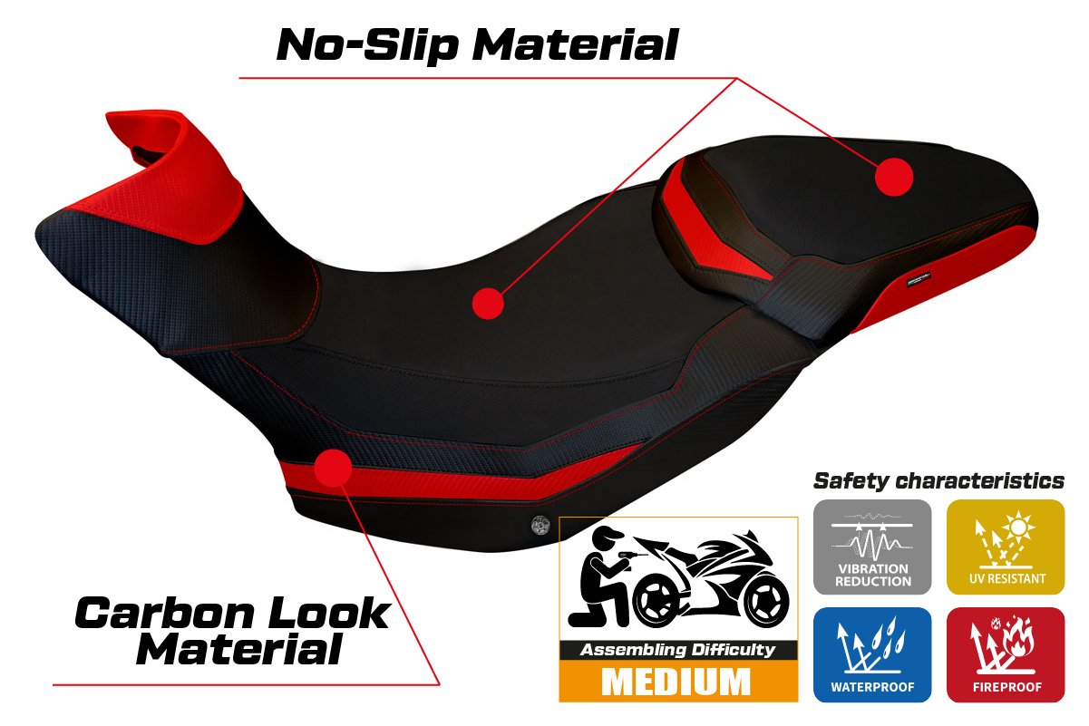 Seat cover compatible - Ducati Multistrada 1200 / 1260 ENDURO 2016 - 2021 - mod Zac 1