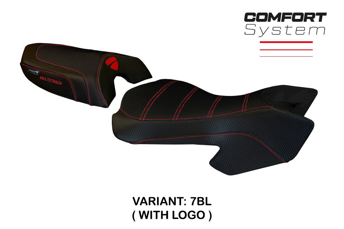 Seat cover compatible - Ducati Multistrada 620 / 1000 / 1100 2003 - 2009 - mod Sciacca Color Comfort System