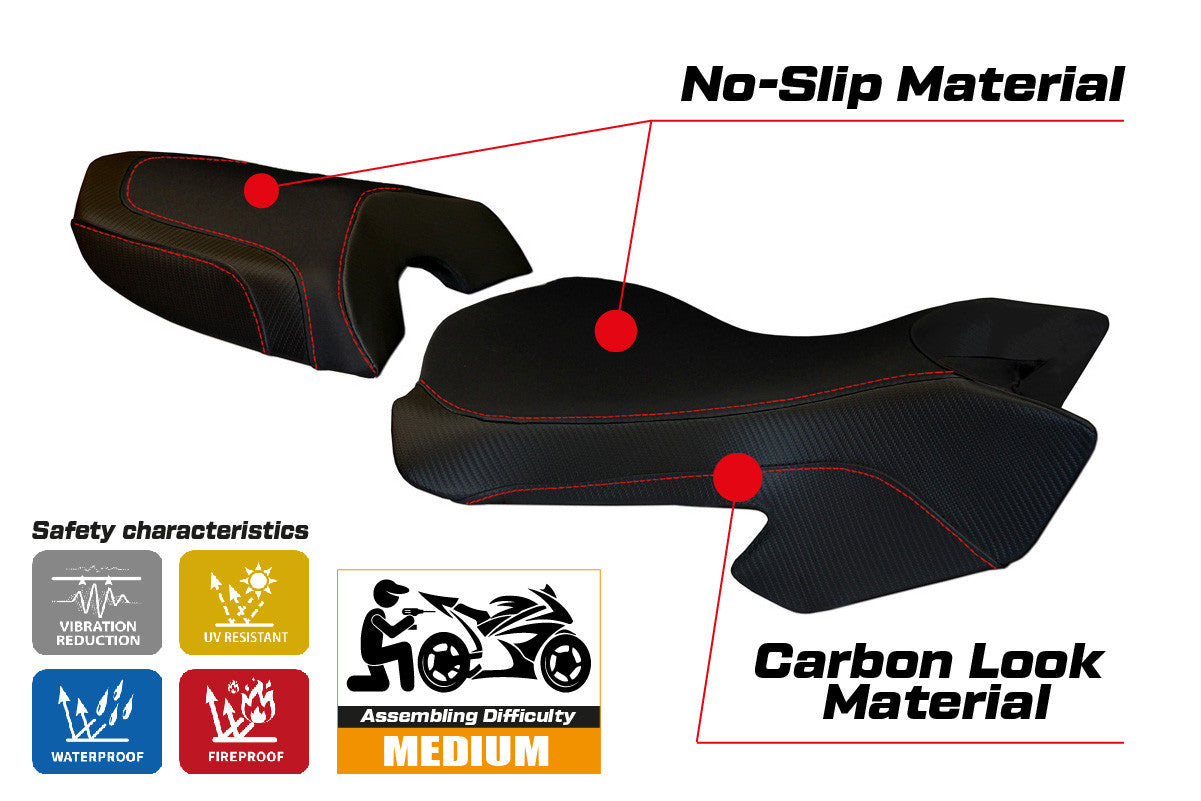 Seat cover compatible - Ducati Multistrada 620 / 1000 / 1100 2003 - 2009 - mod Sciacca Color