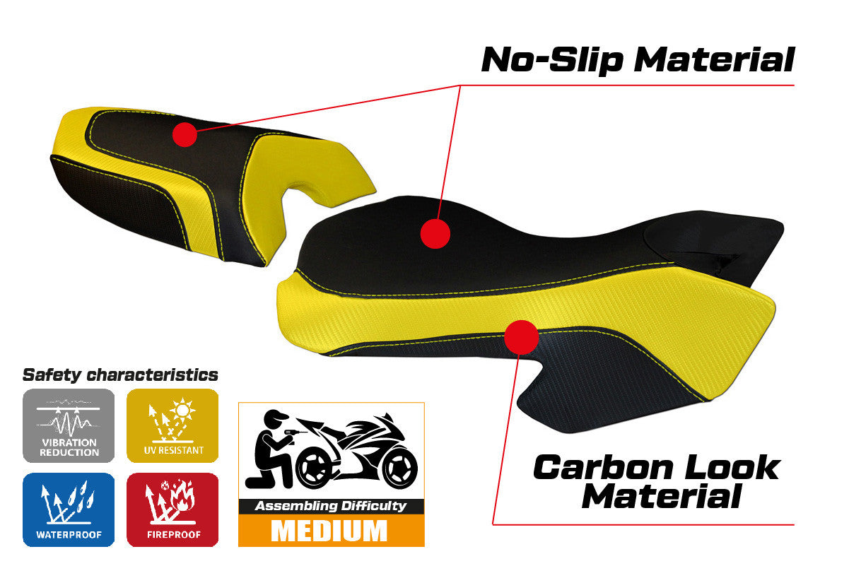 Seat cover compatible - Ducati Multistrada 620 / 1000 / 1100 2003 - 2009 - mod Sciacca Color