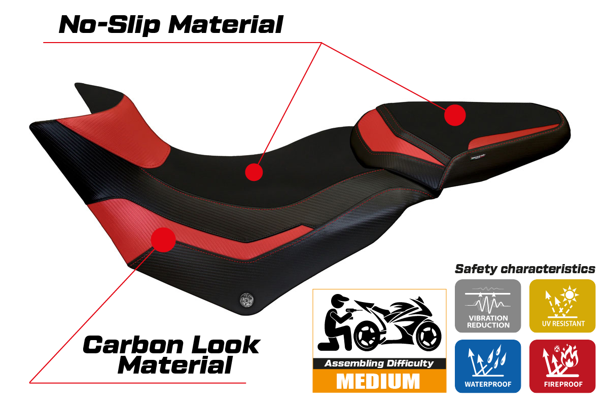 Seat cover compatible - Ducati Multistrada 950 2017 - 2021 - mod Praga 1