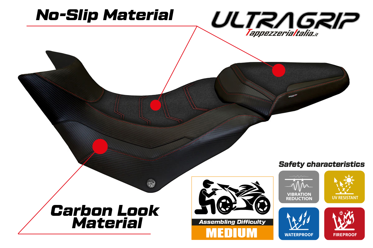 Seat cover compatible - Ducati Multistrada 950 2017 - 2021 - mod Slapy Ultragrip