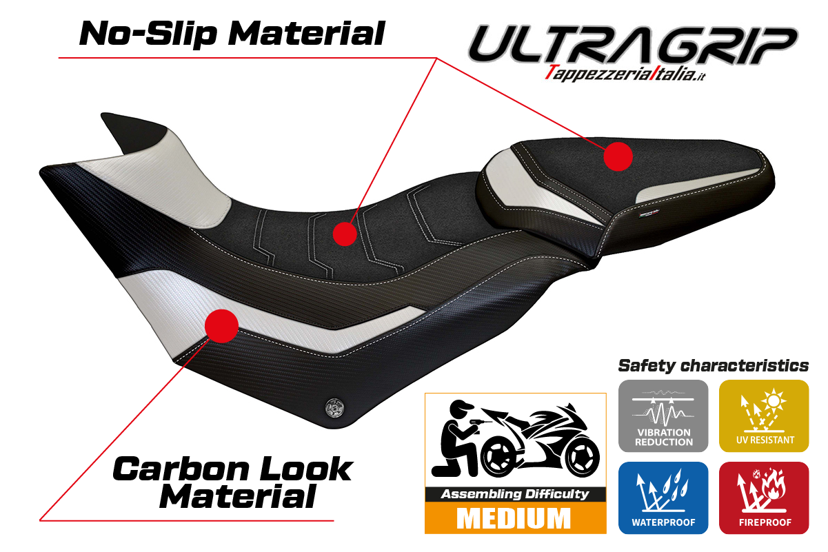 Seat cover compatible - Ducati Multistrada 950 2017 - 2021 - mod Slapy Ultragrip