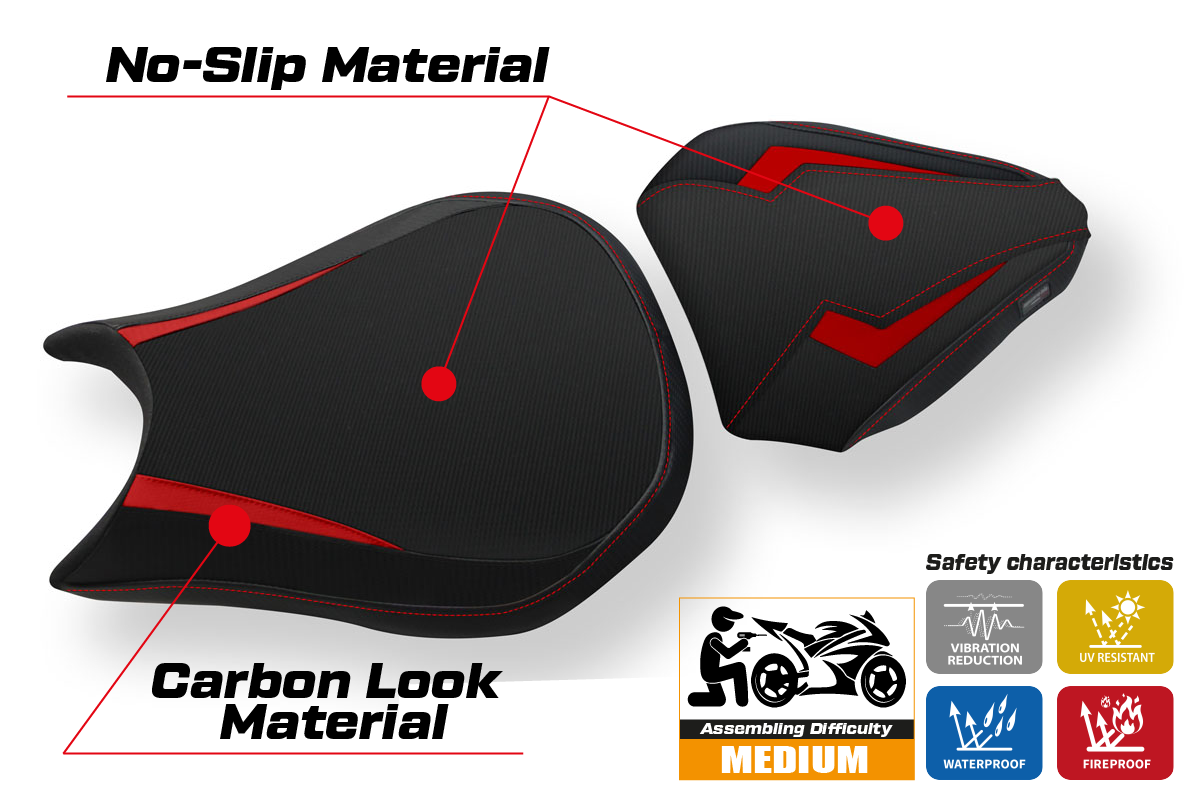 Seat cover compatible - Ducati Streetfighter 2009 - 2015 - mod Destin